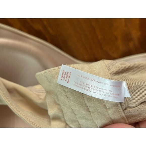 Cacique Lane Bryant Size 42F Nude Solid Lightly Lined No-Wire Bra Plus T-Shirt - Picture 7 of 8